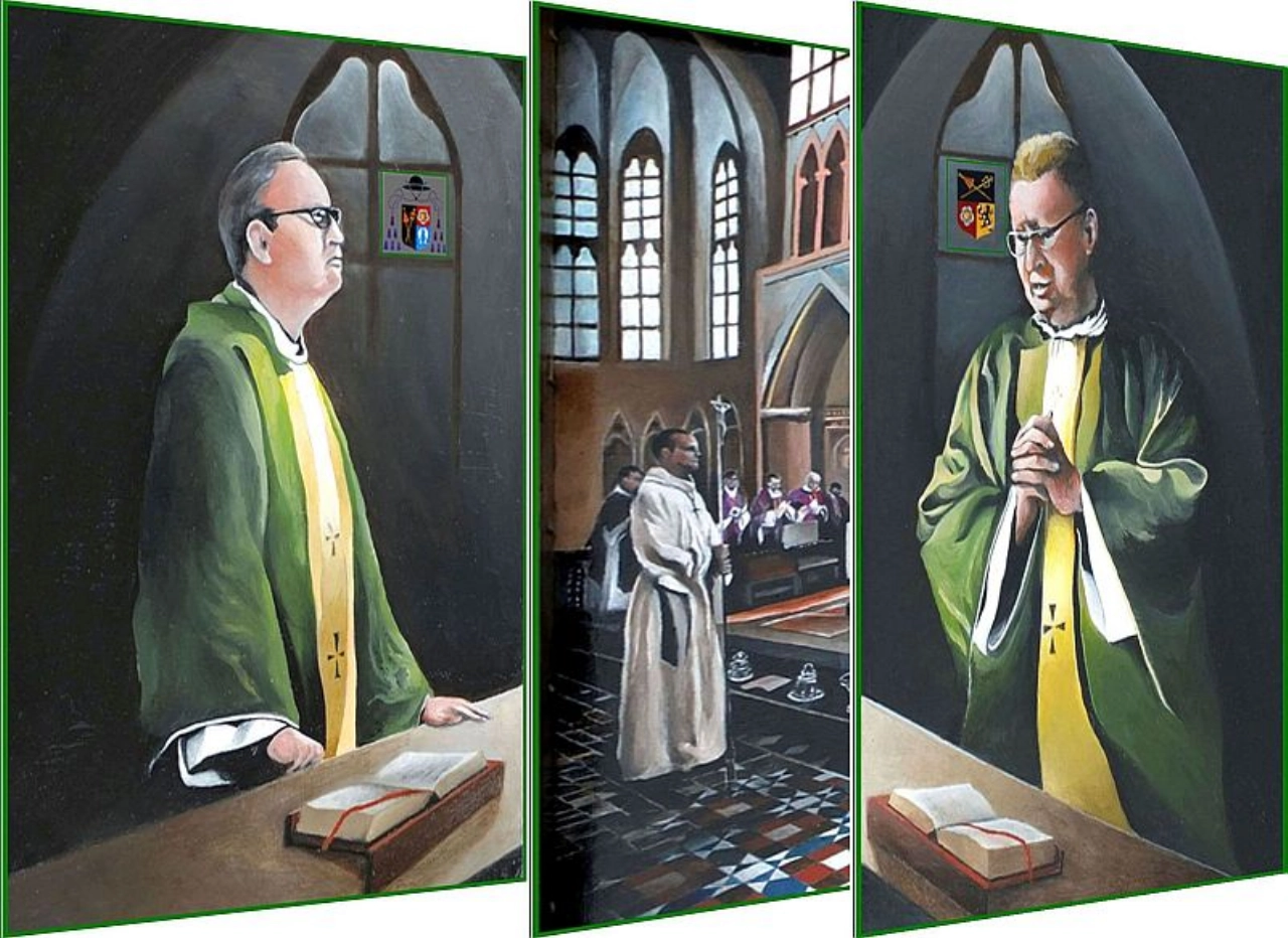 Pastoor Vismans op schilderij vereeuwigd